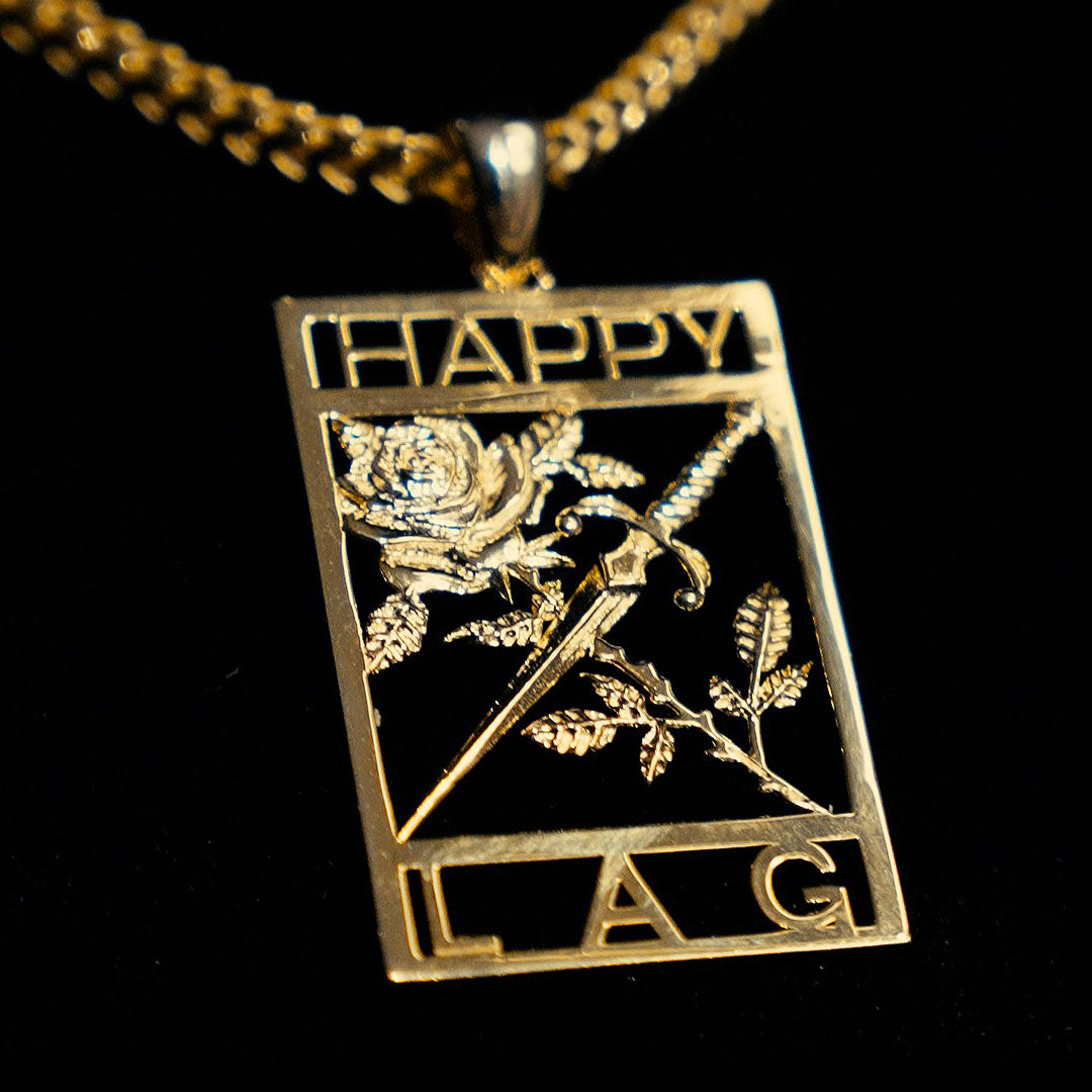 Happy LAG Rose & Dagger Necklace