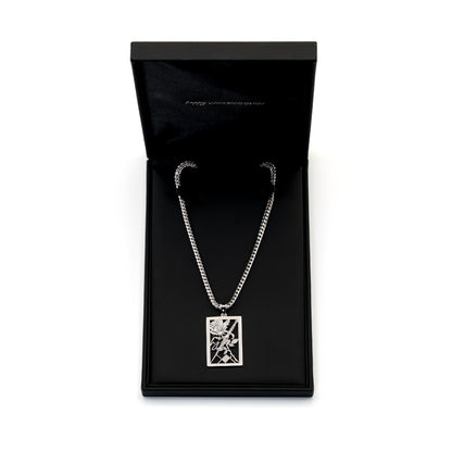 LAG x Happy Jewelers Rose & Dagger Necklace Silver Franco