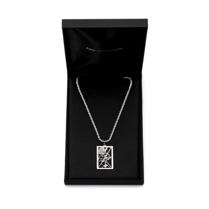 LAG x Happy Jewelers Rose & Dagger Necklace Silver Rope