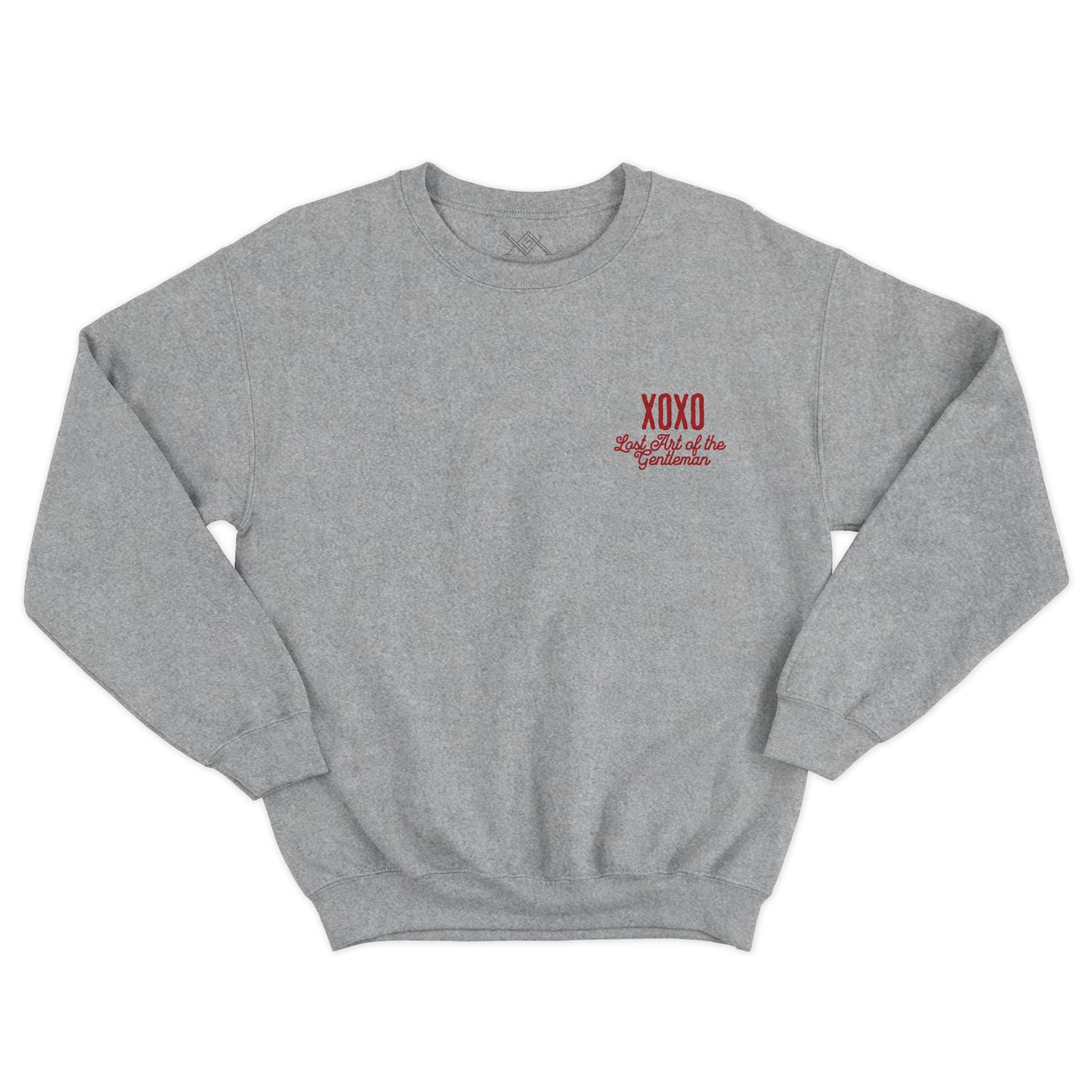 Gangster Of Love XOXO Crew Neck Sweatshirt Heather Grey