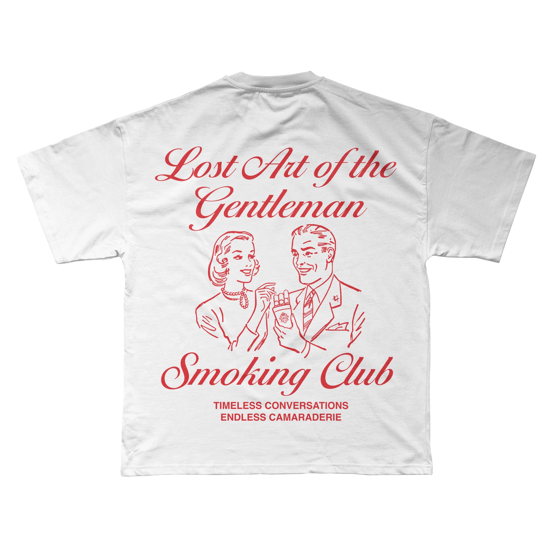 LAG Smoking Club T-Shirt White (Pre-Order) – Lost Art Of The Gentleman